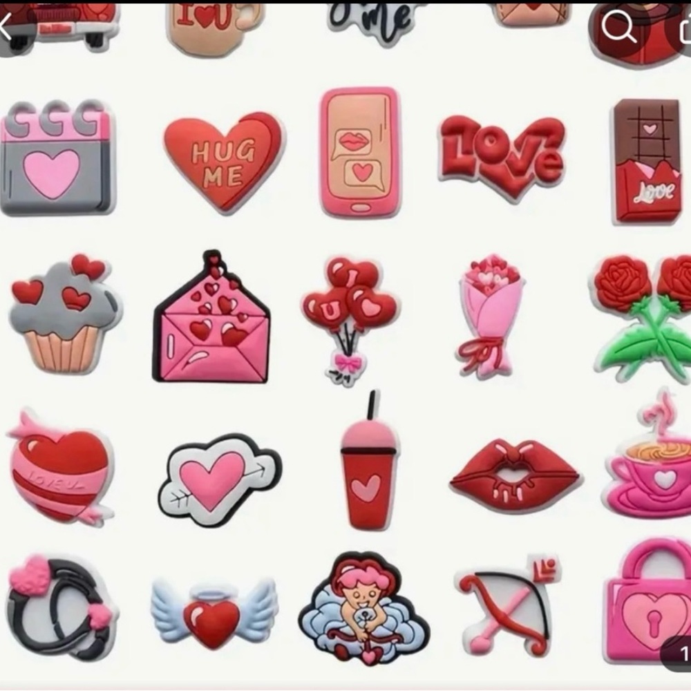 Valentine’s Croc Charms